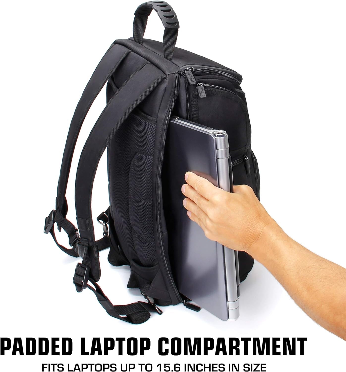 Camera Backpack for Photographers Dslr/Slr/Mirrorless Photography Camera Bag with Laptop Compartment, Waterproof Rain Cover & Tripod Holder, Compatible with Canon/Nikon/Sony (Black)