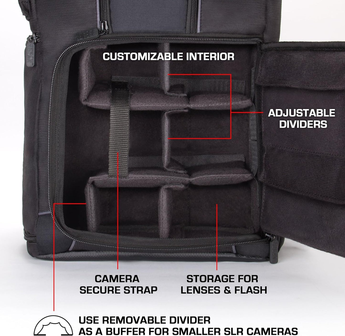 Camera Backpack for Photographers Dslr/Slr/Mirrorless Photography Camera Bag with Laptop Compartment, Waterproof Rain Cover & Tripod Holder, Compatible with Canon/Nikon/Sony (Black)