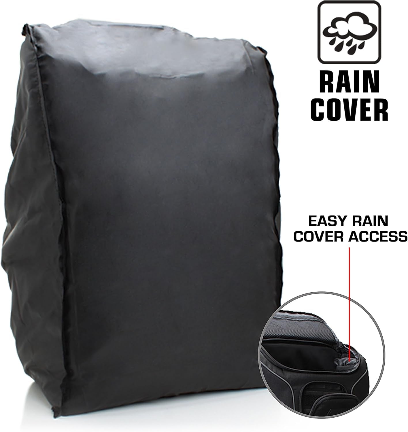 Camera Backpack for Photographers Dslr/Slr/Mirrorless Photography Camera Bag with Laptop Compartment, Waterproof Rain Cover & Tripod Holder, Compatible with Canon/Nikon/Sony (Black)