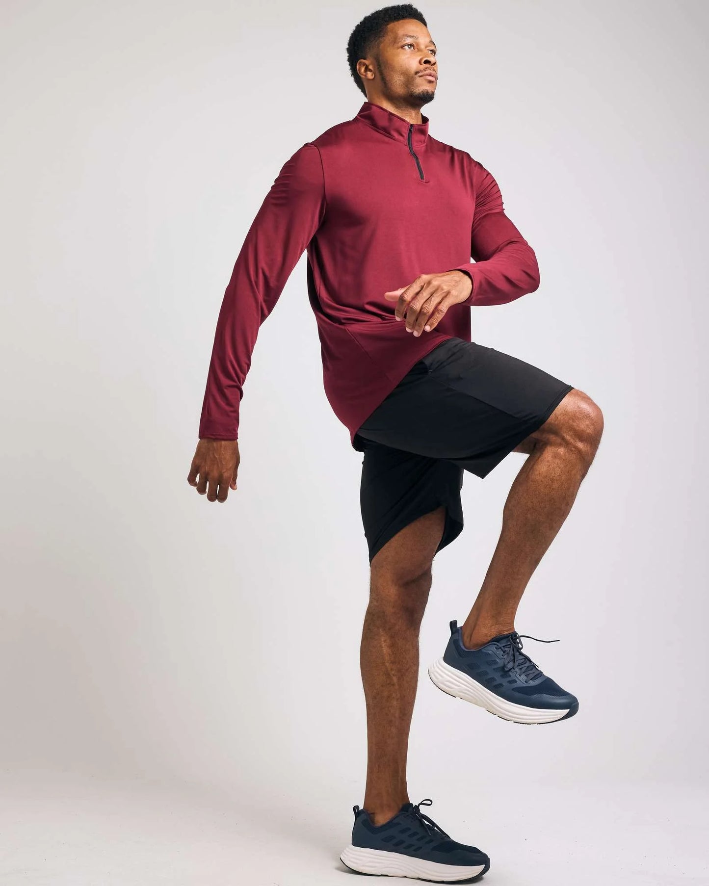 3 Pack: Men'S Dry-Fit Active Quarter Zip Long Sleeve Athletic Performance Pullover (Available in Big & Tall)