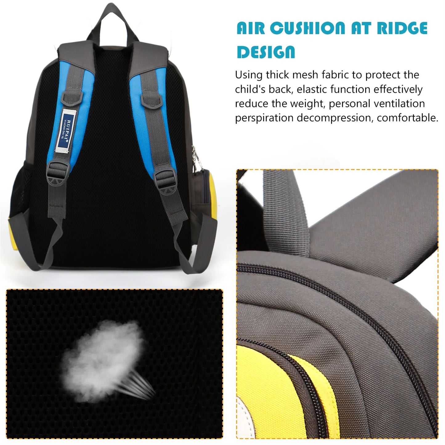 Robot Backpacks,Cute Daycare Backpacks Book Bags Yellow