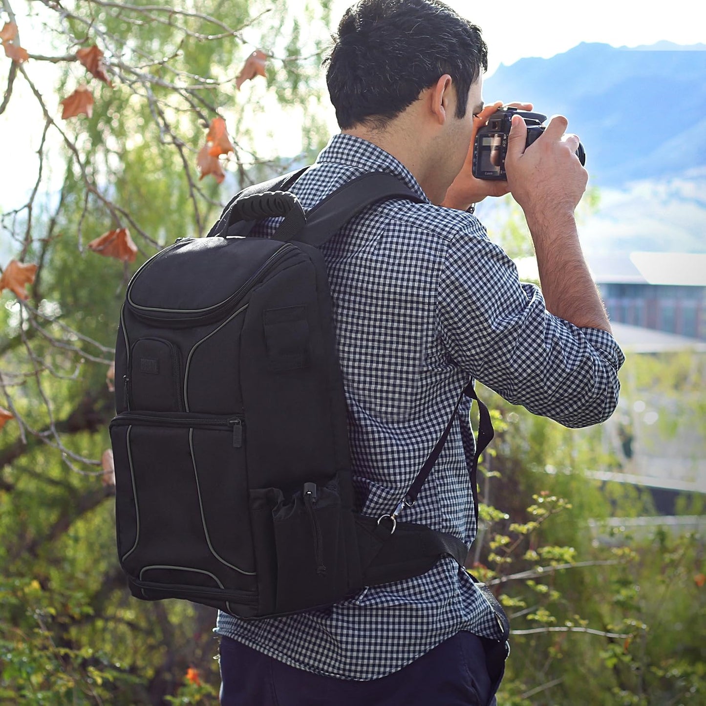 Camera Backpack for Photographers Dslr/Slr/Mirrorless Photography Camera Bag with Laptop Compartment, Waterproof Rain Cover & Tripod Holder, Compatible with Canon/Nikon/Sony (Black)