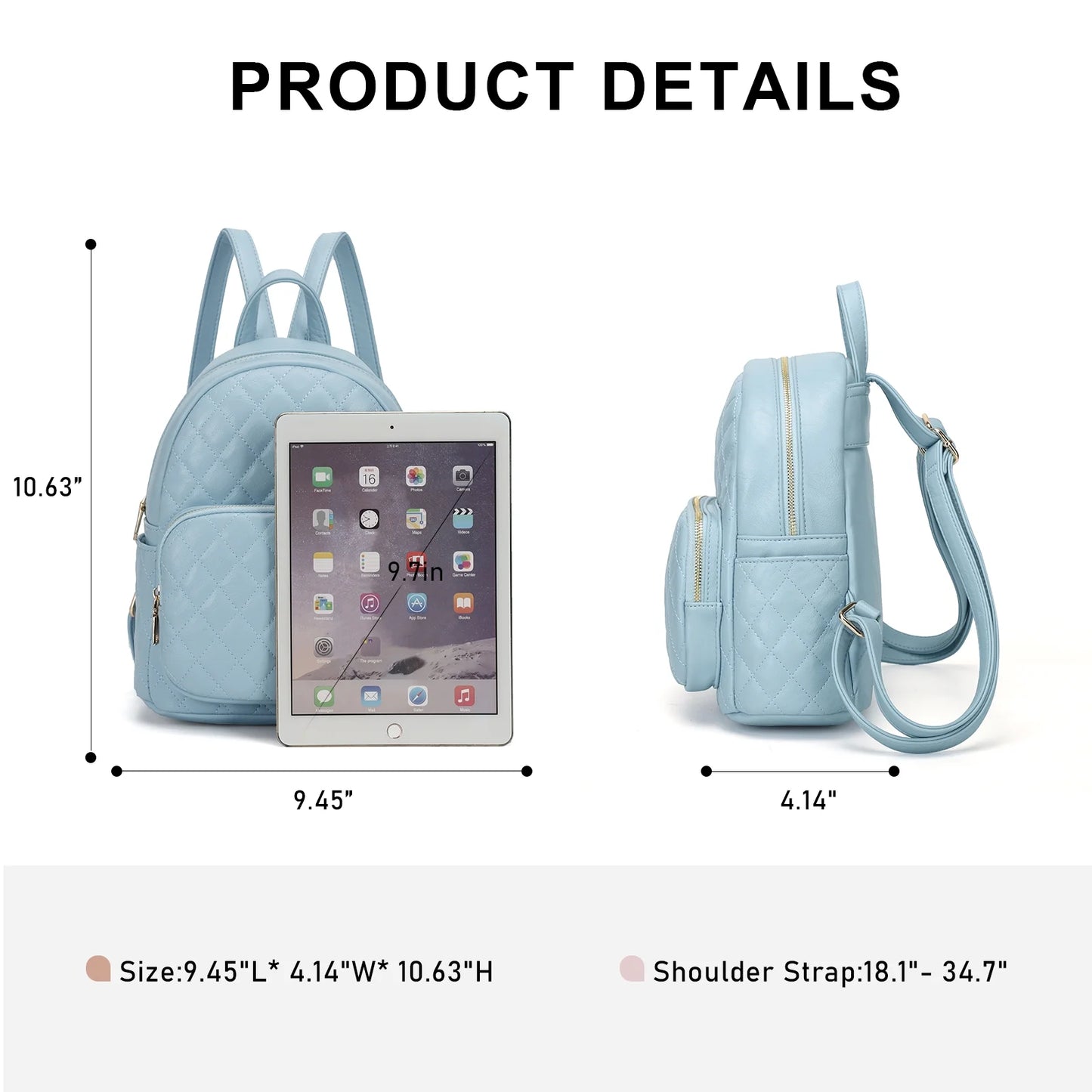 Women Mini Quilted Fashion Backpacks Purse Leather Small Backpack for Travel