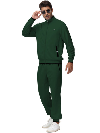 Men'S Tracksuits Sweatsuits for Men Set Track Suits 2 Piece Casual Athletic Jogging Warm up Full Zip Sweat Suits Armygreen L