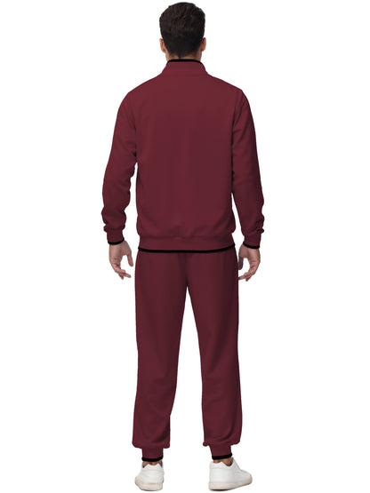 Men'S Tracksuits Sweatsuits for Men Set Track Suits 2 Piece Casual Athletic Jogging Warm up Full Zip Sweat Suits Wine Red XL