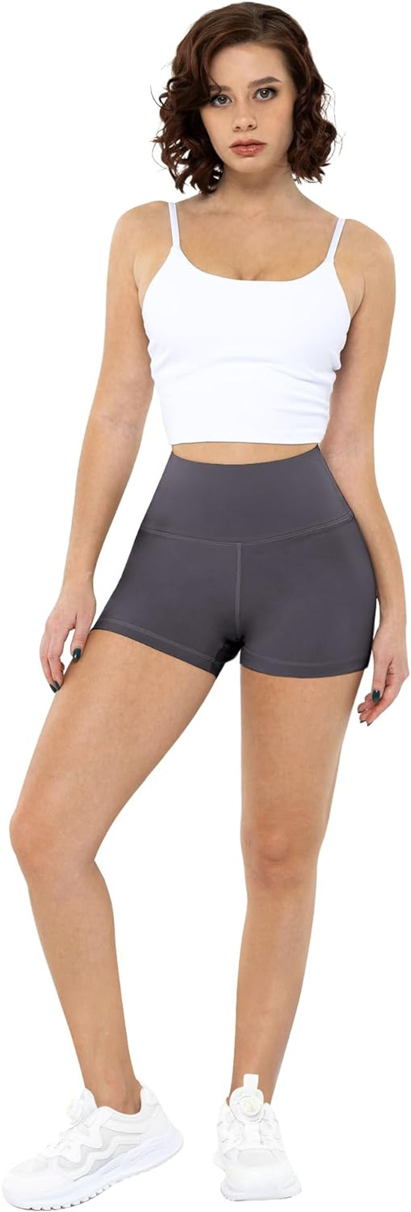 High Waisted Spandex Biker Shorts, Workout Booty Soft Yoga Shorts for Women