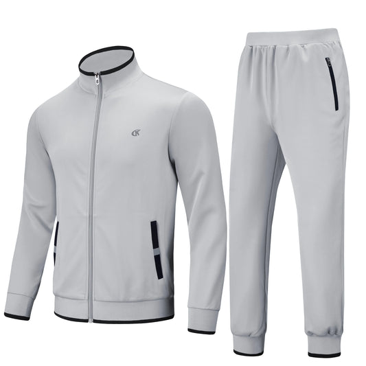 Men'S Tracksuits Sweatsuits for Men Set Track Suits 2 Piece Casual Athletic Jogging Warm up Full Zip Sweat Suits Darkgrey 2XL