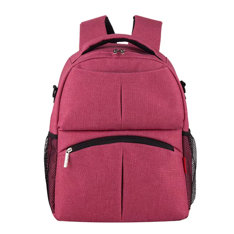 Brand New Style Solid Color Baby Diaper Bags Backpacks Multifunctional Mommy Bags Backpacks Waterproof Nappy Backpacks