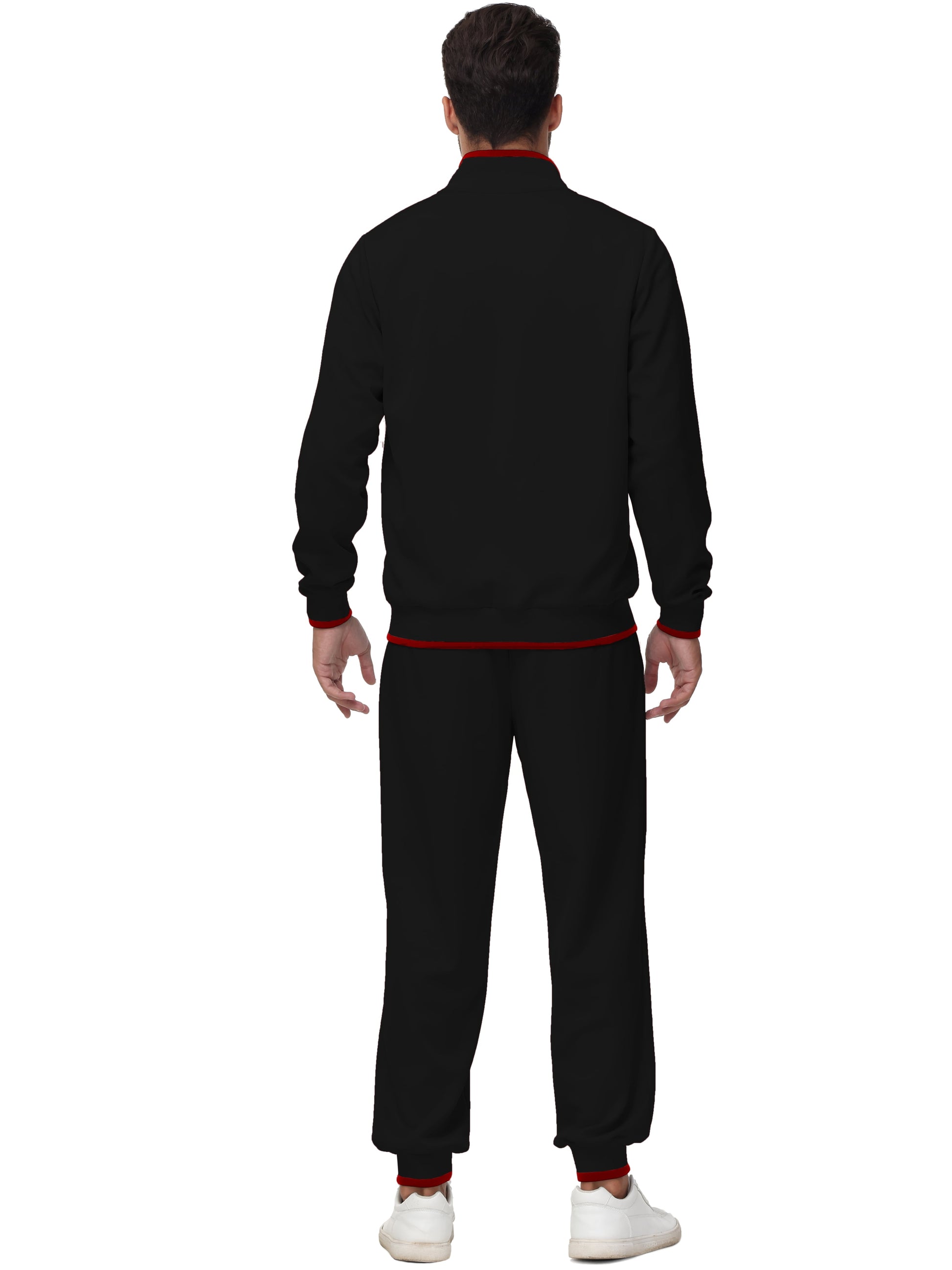 Men'S Tracksuits Sweatsuits for Men Set Track Suits 2 Piece Casual Athletic Jogging Warm up Full Zip Sweat Suits Black XL