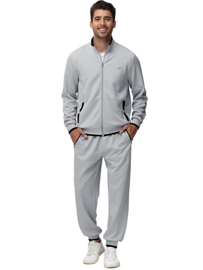 Men'S Tracksuits Sweatsuits for Men Set Track Suits 2 Piece Casual Athletic Jogging Warm up Full Zip Sweat Suits Darkgrey 2XL