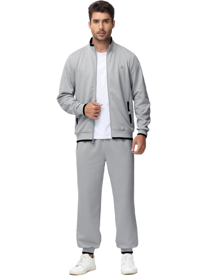 Men'S Tracksuits Sweatsuits for Men Set Track Suits 2 Piece Casual Athletic Jogging Warm up Full Zip Sweat Suits Darkgrey 2XL