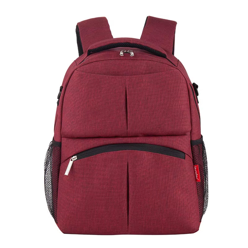 Brand New Style Solid Color Baby Diaper Bags Backpacks Multifunctional Mommy Bags Backpacks Waterproof Nappy Backpacks