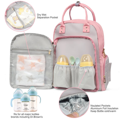Diaper Bag Backpack - Mommy Bag for Hospital, Travel Backpacks, Large Capacity, Multifunctional
