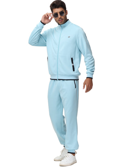 Men'S Tracksuits Sweatsuits for Men Set Track Suits 2 Piece Casual Athletic Jogging Warm up Full Zip Sweat Suits Grayblue S