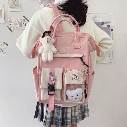 School Backpack for Elementary Primary Middle Kawaii School Bag for Teens Student Bookbag Back to School Bag